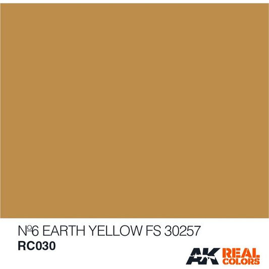 AK Interactive AFV Real Color RC030 Earth Yellow FS30257 10ml Hobby Paint | Galactic Toys & Collectibles