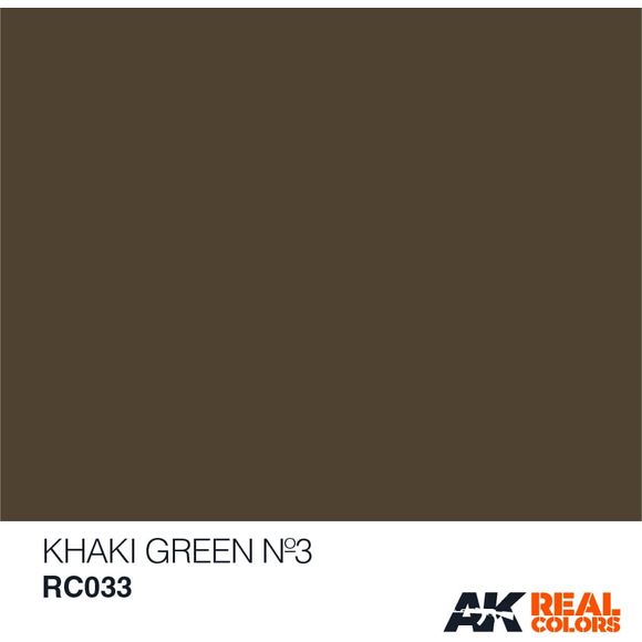 AK Interactive AFV Real Color RC033 Khaki Green 10ml Hobby Paint | Galactic Toys & Collectibles