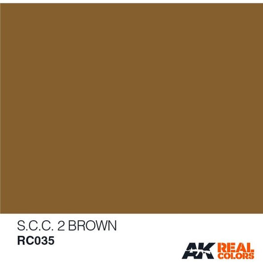 AK Interactive AFV Real Color RC035 S.C.C.2 Brown 10ml Hobby Paint