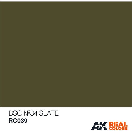 AK Interactive AFV Real Color RC039 Slate BSC34 10ml Hobby Paint