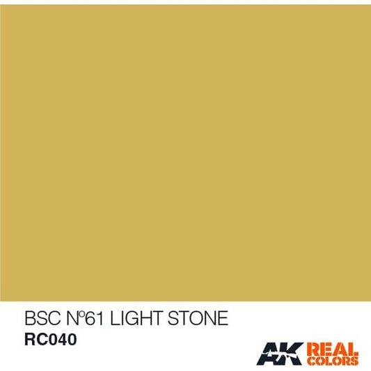 AK Interactive AFV Real Color RC040 Light Stone 10ml Hobby Paint