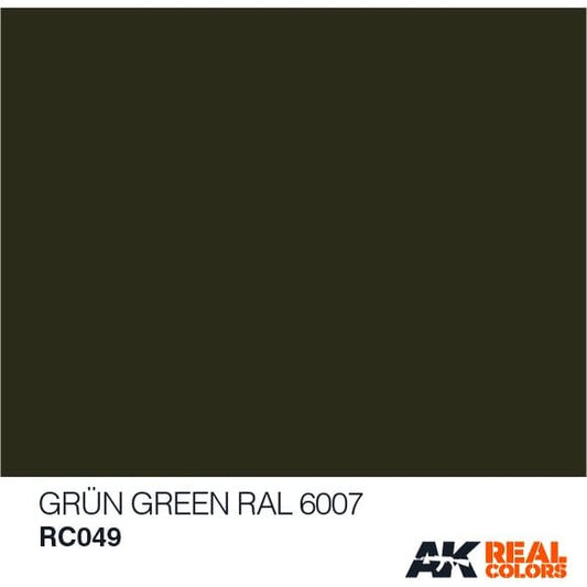 AK Interactive AFV Real Color RC049 Green RAL6007 10ml Hobby Paint | Galactic Toys & Collectibles