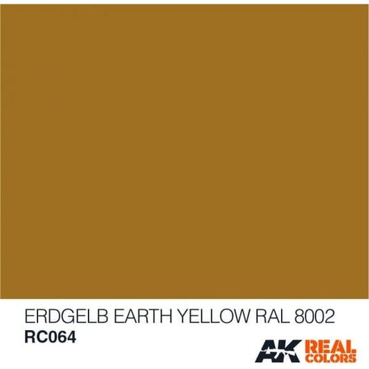 AK Interactive AFV Real Color RC064 Earth Yellow RAL8002 10ml Hobby Paint | Galactic Toys & Collectibles