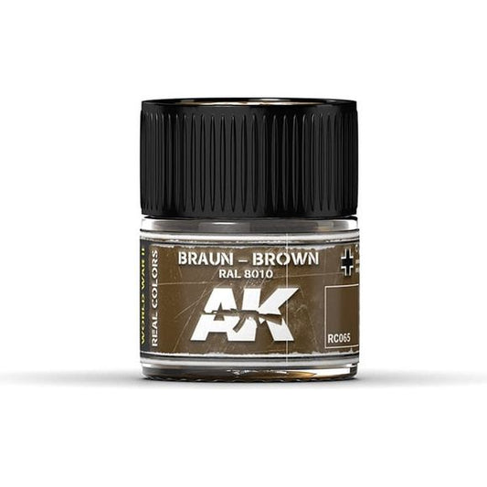 AK Interactive AFV Real Color RC065 Braun- Brown RAL8010 10ml Hobby Paint | Galactic Toys & Collectibles