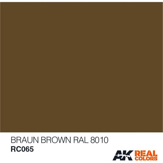 AK Interactive AFV Real Color RC065 Braun- Brown RAL8010 10ml Hobby Paint | Galactic Toys & Collectibles