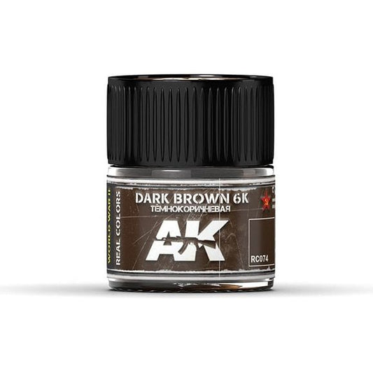 AK Interactive AFV Real Color RC074 Dark Brown 6K 10ml Hobby Paint | Galactic Toys & Collectibles