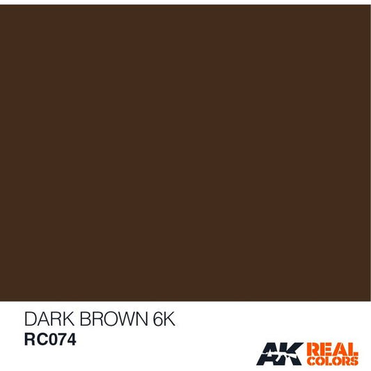 AK Interactive AFV Real Color RC074 Dark Brown 6K 10ml Hobby Paint | Galactic Toys & Collectibles