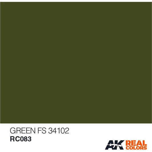 AK Interactive AFV Real Color RC083 Green FS 34102 10ml Hobby Paint | Galactic Toys & Collectibles