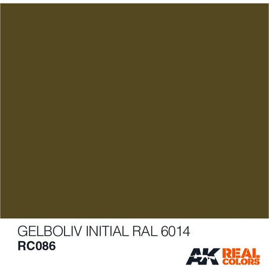 AK Interactive AFV RC086 Gelboliv (Initial) RAL 6014 10ml Acrylic Hobby Paint