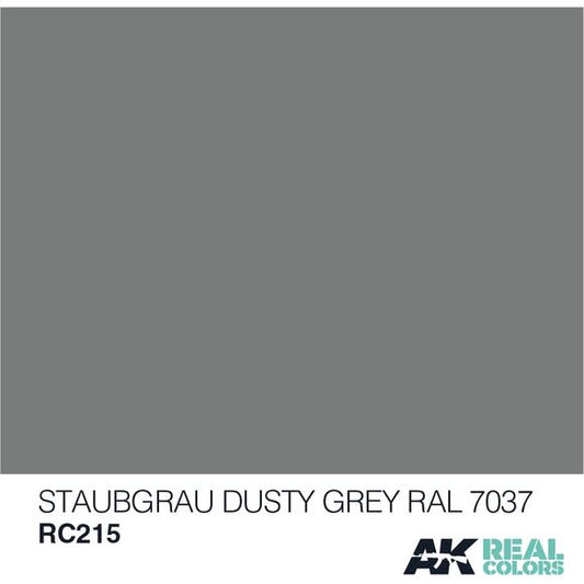 AK Interactive Real Color Staubgrau Dusty Grey 10ML Acrylic Hobby Paint Bottle