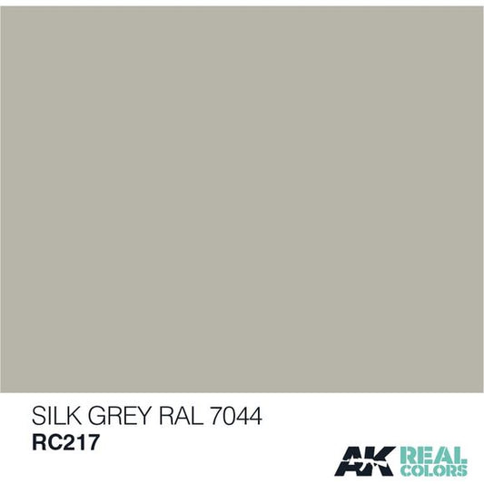 AK Interactive Real Color Seidengrau Silk Grey 10ML Acrylic Hobby Paint Bottle