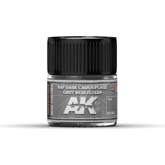 AK Interactive Real Color RAF Dark Camouflage Grey 10ML Acrylic Hobby Paint Bottle | Galactic Toys & Collectibles