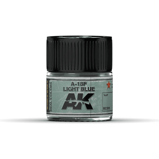 AK interactive Real Color A-18F Light Blue 10ML Acrylic Hobby Paint Bottle | Galactic Toys & Collectibles