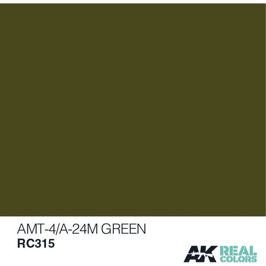 AK Interactive Real Color AMT-4 / A-24M Green 10ML Acrylic Hobby Paint Bottle