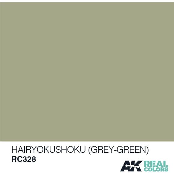 AK Interactive Real Color Hairyokushoku Grey Green 10ML Acrylic Hobby Paint Bottle | Galactic Toys & Collectibles