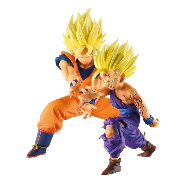 <p><strong>PRE-ORDER: Expected to ship in May 2027.</strong></p>
<p>Recreate the iconic <strong>Father-Son Kamehameha</strong> with this Battle of Gods MASTERLISE PLUS Ichibansho display from Bandai Spirits!</p>
<p>The set features Goku at approximately 6.7 inches tall and Gohan at approximately 5.3 inches tall, posed together for a dramatic Dragon Ball display. The MASTERLISE PLUS presentation gives the scene added presence for collectors.</p>
<p><strong>Product Features:</strong></p>
<ul>
<li>Goku measure