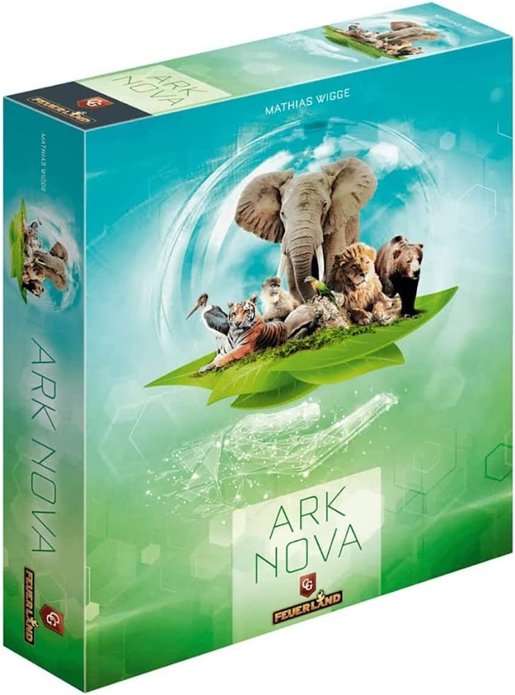 In Ark Nova, you will plan and design a modern, scientifically managed zoo. With the ultimate goal of owning the most successful zoological establishment, you will build enclosures, accommodate animals, and support conservation projects all over the world. Specialists and unique buildings will help you in achieving this goal. At the heart of Ark Nova are 255 cards featuring animals, specialists, unique enclosures, and conservation projects, each with a particular ability. Use them to increase the appeal and