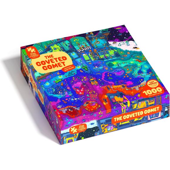 The Coveted Comet from The Magic Puzzle Company is a 1,000-piece jigsaw puzzle with original handmade art and a magical surprise at the end.

MPC set out to create the most entertaining puzzles ever made by combining the traditional jigsaw puzzle experience with ideas from the worlds of tabletop games and magic. Magic Puzzles are the most-backed and highest-funded puzzles ever on Kickstarter, with nearly 20,000 5-star reviews on Amazon and over a million puzzles sold around the world.