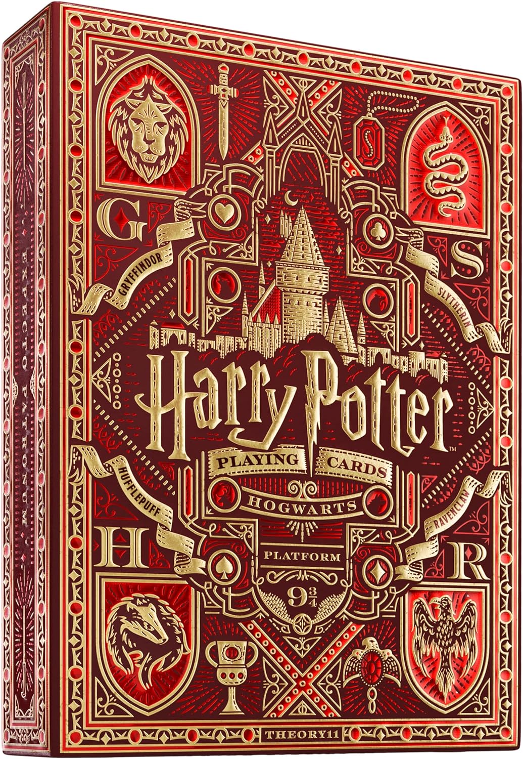 Discover the magic of the Wizarding World with the Harry Potter Playing Cards by theory11. These premium playing cards are perfect for fans of all ages, offering an enchanting way to enjoy your favorite card games while celebrating the iconic Harry Potter series.

Crafted from FSC-certified paper sourced from sustainable forests, these playing cards are not only visually stunning but also environmentally friendly. Each card features completely custom artwork, with designs inspired by beloved characters from