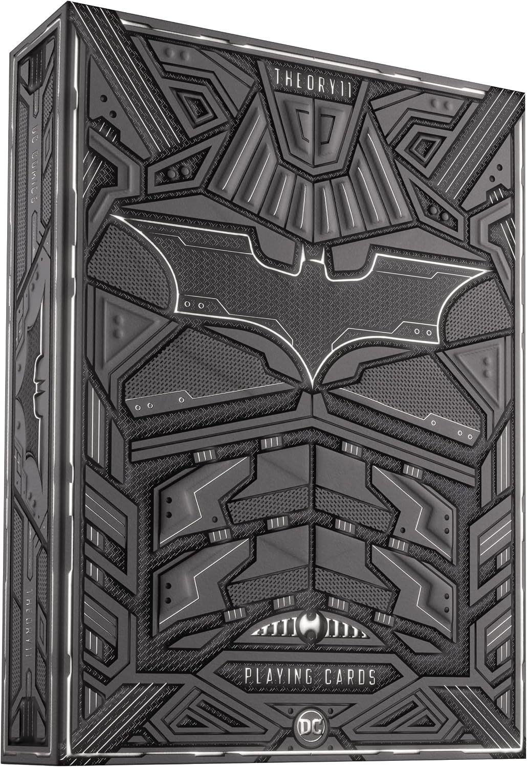 3D PRINTED BOX. Premium playing cards printed with 3D sculptured embossing, silver foil, and tons of intricate details. A silent guardian. A watchful protector. The Dark Knight. Relive the most iconic moments from the trilogy every time the cards are brought out for play - featuring fan-favorite easter eggs and callbacks to the films that would stand out to the biggest fans of The Dark Knight Trilogy.
ICONIC CHARACTERS. The Dark Knight Trilogy Playing Cards feature all of your favorite characters from the i