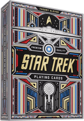 THE STARSHIP ENTERPRISE: Boldly go where no man has gone before, and explore all quadrants of the galaxy with your favorite characters from the iconic original series and the latest films! Available in two color variations - dark and light - you’ll want to beam them up for game night.
LIVE LONG AND PROSPER: Each card in the deck celebrates the legendary characters that have made Star Trek a worldwide, cultural phenomenon - including Captain Kirk, Spock, Hikaru Sulu, and more! If you’re a Trekkie, these prem