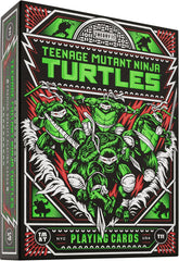 UNLEASH THE MAYHEM: Traverse the sewers of New York City's underground with fully custom artwork of your favorite characters - including Leonardo, Michelangelo, Donatello, and Raphael - each depicted with vivid illustration, ready for action! It’s about time for some mutant mayhem.
GET SHELL-SHOCKED: The cards have a shell of their own - striking green, red, and silver foil on premium black paper makes these a must-have for any TMNT superfan! Get ready for a pizza-fueled adventure.
UNRIVALED PRINT QUALITY: