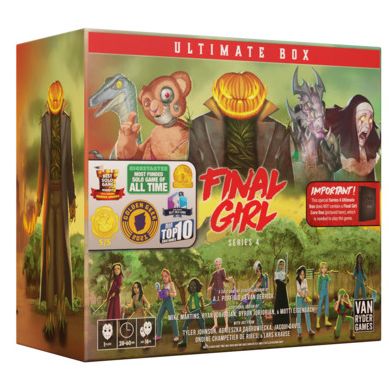Final Girl: S4 Ultimate Box


The Final Girl: Series 4 Ultimate Box includes all of the Series 4 products PRE-PACKED into the Ultimate box! Inside, you'll find the 5 Series 4 Feature Films, Cast and Crew Box, Bonus Features box, the miniatures, and the Mausoleum box PRE-PACKED inside the large Storage Box.