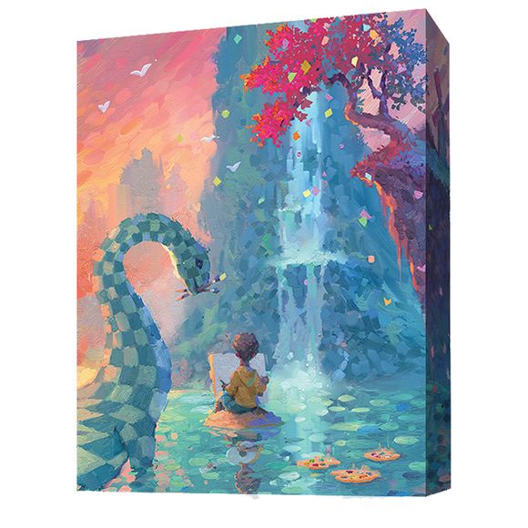 Paint from a new perspective! In Canvas: Reflections, the artistic puzzle has a new layer -- Mirror Cards! These reversible cards add deeper strategy, and also give you increased flexibility to string together combinations of Elements. Additionally, the new board offers a wider selection of Art Cards that allows you to better plan ahead and presents more choices even when running low on Inspiration Tokens.