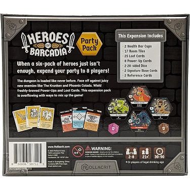 Rollacrit: Heroes of Barcadia Board Game: Party Pack Expansion | Galactic Toys & Collectibles