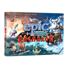This truly is the end of the World! "Ragnarok"! The sea in the Bitter North has frozen over, and the giants of Jotunheim are devastating the Runic Islands. The power of the gods is waning, and they have deployed their Valkyries, the winged warrior-maidens of Asgard, to aid the mortal Vikings in slaying the scourge of giants.

The Ragnarok expansion introduces Giants that control the islands and weaken the gods' fury.
You can explore new islands.
6 new gods!
