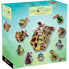 In Sanctuary, you will plan and design a modern, scientifically-managed zoo for animals and visitors. A supply of 135 unique zoo tiles provides you with animals, buildings, and projects. In every game, you want to find the best mix from those available to build the most successful zoological establishment. Different effects on the tiles will help you to achieve conservation goals and to increase the attraction of your zoo.

Each player has a set of four action cards to manage their gameplay, and the power o