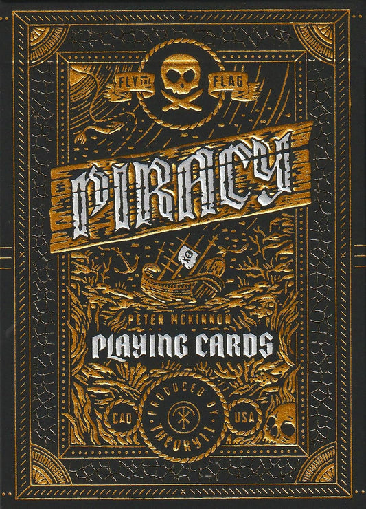CERCA TROVA: Set sail to a world unchartered and become a dweller of the open seas with Piracy Playing Cards. Secrets and lost treasures wait to be discovered - will you embark on the journey?
FLY THE FLAG: theory11 produces the world’s finest playing cards. Printed using the highest quality card stocks available in combination with luxurious-to-the-touch paper, textured embossing, and impeccably finished with opulent foil and hot stamping techniques - Piracy is the absolute pinnacle of playing card quality