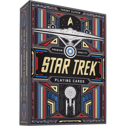 THE STARSHIP ENTERPRISE: Boldly go where no man has gone before, and explore all quadrants of the galaxy with your favorite characters from the iconic original series and the latest films! Available in two color variations - dark and light - you’ll want to beam them up for game night.
LIVE LONG AND PROSPER: Each card in the deck celebrates the legendary characters that have made Star Trek a worldwide, cultural phenomenon - including Captain Kirk, Spock, Hikaru Sulu, and more! If you’re a Trekkie, these prem
