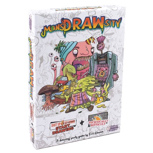 The brilliant weirdos from Shut Up & Sit Down brought new anomalies for you to sketch. Additionally, the new Technically Difficult events will make the whole process just a little more...interesting! This is an expansion pack and requires the base game.

Compatible with all previously published MonsDRAWsity products, over 800 monsters! That's a lot of Monsters!
25 Monster cards drawn by the team behind Shut UP & Sit Down, the largest board game youtube channel.
Includes 18 Technically Difficult cards that n