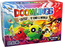 Introducing DOOMLINGS REMASTERED, a brand new upgraded base game of the classic Doomlings you know and love.

Doomlings is an easy-to-learn, strategic card game for 2-6 players. With just the right balance of light strategy and spontaneous whimsy, Doomlings is great for couples, a dinner party, or family game night! 

With 160 unique cards (no duplicates or fillers), no two games of Doomlings are ever the same!  
BASE GAME INCLUDES: 

☼ Doomlings Base Game - 160 cards needed to play Doomlings. 

☼ Doomlings