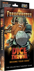The Forgemaster enters the Mad King’s arena, driven by the quest for ultimate riches. Short, stout, and unstoppable once fully armored, he mines the battlefield for gold, diamond, and the rarest ore: Ultimanium. Focused on crafting the finest armor for himself, he’ll lend a helping hand to allies… if they also sport a beard.

Dice Throne is a fast-playing game of skilled card play and dice manipulation for 2–6 players. Roll your hero’s custom dice up to three times per turn to activate unique abilities, unl