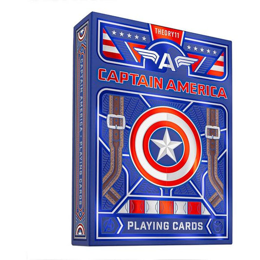 CAPTAIN AMERICA PLAYING CARD DECK - A keyword -rich card deck for shoppers searching Captain America cards, theory11 Captain America playing cards, Marvel movie cards, superhero cards, blue red white poker deck, collector card deck, magic cards, cardistry cards, and game night cards.
MARVEL HERO MOVIE THEME - Built around Captain America inspired style, this deck connects with buyers looking for Marvel playing cards, superhero gifts, comic character cards, patriotic color card deck, movie fan gifts, collect