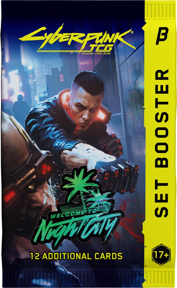Build Your Crew. Earn Your Legend. The Welcome to Night City - Beta release were made available on Kickstarter.
You'll put together the ultimate edgerunner crew with characters from across the franchise, pitting them against your opponent as you fight to become a Night City legend. Featuring stunning, custom artwork, Cyberpunk TCG is designed for trading card players, avid collectors, and fans of the Cyberpunk franchise alike.

12 cards per pack