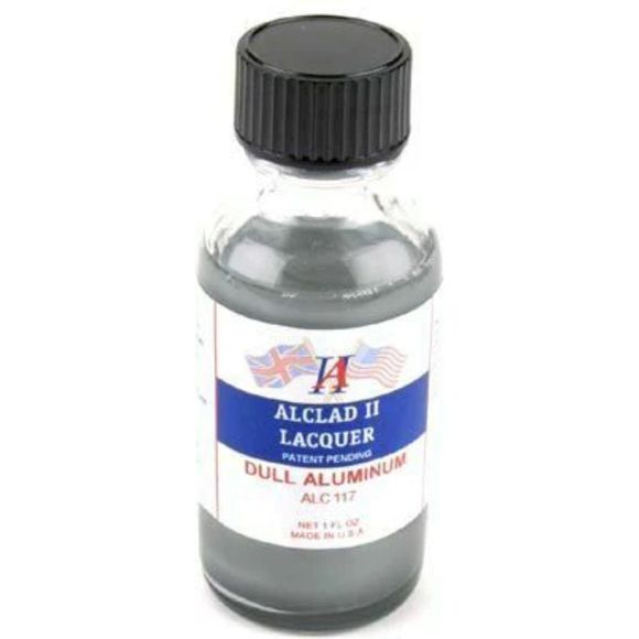 Alclad II Lacquers ALC117 Dull Aluminum Metal 1oz Lacquer Hobby Paint | Galactic Toys & Collectibles