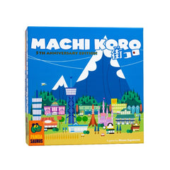 Welcome to the city of Machi Koro. You've just been elected Mayor. Congrats! Unfortunately the citizens have some pretty big demands: jobs, a theme park, a couple of cheese factories and maybe even a radio tower. A tough proposition since the city currently consists of a wheat field, a bakery and a single die.

Armed only with your trusty die and a dream, you must grow Machi Koro into the largest city in the region. You will need to collect income from developments, build public works, and steal from your n