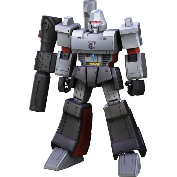 No brush required, no glue required, no cutters required. This is the G1 Megatron Transformer model kit you've always wanted!

It lights up, features 45 points of articulation, and looks exactly like he stepped out of the classic cartoon. You can pose him any way you want—even his fingers move! Plus, the eyes and chest actually glow using intuitive magnetic controls.

Everything about this model kit is special—from the removable armor that reveals amazing internal mechanical details to all his famous weapon