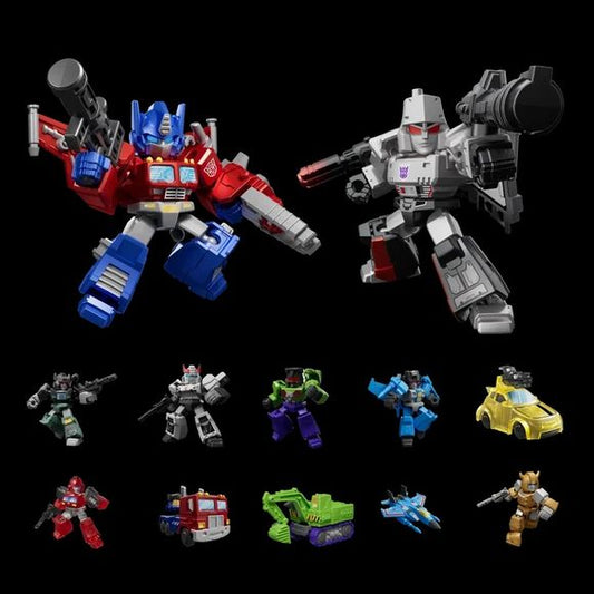 Step into an amazing world of pocket-sized Transformers! Each officially licensed model kit stands at 5.5cm tall, featuring stunning metal construction and 14 moving joints that bring your favorite characters to life. These aren't just toys - they're beautifully crafted collectibles that fit right in your pocket, ready for adventure anytime, anywhere.

Each blind box is a treasure waiting to be discovered, with special armor types hidden inside.  You'll find amazing robots and vehicles, plus bonus collector