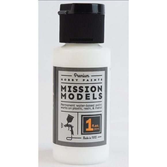 Mission Models MMGWB-002 Gloss White Base For Chrome Acrylic Paint 1 oz (30ml) | Galactic Toys & Collectibles