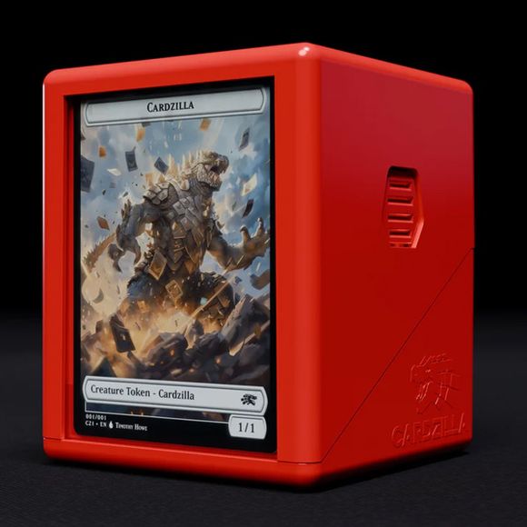 The Showcase 100+ securely holds 100 double-sleeved cards and features patented Lock Grip buttons for a firm, no spill close. Each box includes a custom Perfect Fit Toploader for front-facing display— perfect for holding any standard size card. Available in black, white, red, green, and blue. Holds 100 double sleeved cards, plus room for tokens. Patented lock grip buttons and design. Includes a perfect fit top loader with every box. Manufactured in the U.S.