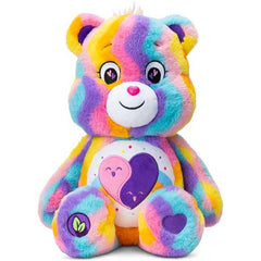 The Care Bears are a group of lovable, huggable BFFs who are all about spreading good caring vibes across the world. As part of their mission of sharing and caring, they want to ensure that we are keeping our earth clean for generations to come by embracing a message of "cleaner and greener is the way to grow!" To champion their message of environmental responsibility, 14-inch Friends Forever Bear plushie is here to show us how to "go green!" Made from recycled materials, this Friends Forever Bear plush has