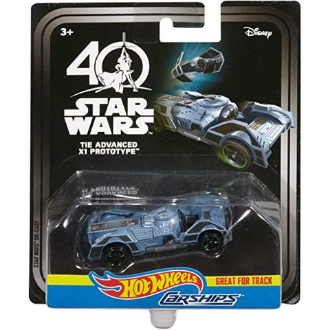 Hot Wheels Star Wars Carships 40th Anniversary Tie Advanced X1 Prototype Vehicle | Galactic Toys & Collectibles