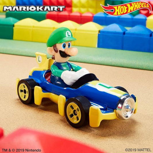 Hot Wheels Mario Kart 1:64 Die-Cast Replica - Luigi Mach 8