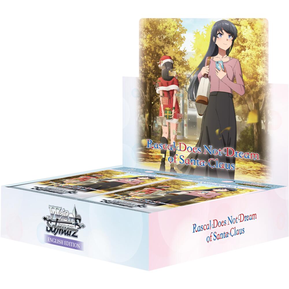 A heart wavering teen romance fantasy The "Rascal Does Not Dream" series comes back to WS!
This product includes illustrations from the "Rascal Does Not Dream of Santa Claus" that reached its climax last September.
Not only can you boost the power of your existing decks, but you can also build and play with new decks using just the cards from this set!

8 cards per pack
10 packs per display