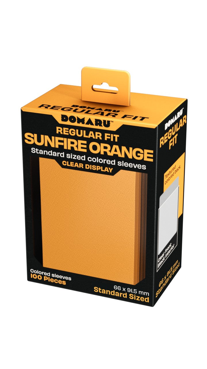 The DOMARU Sleeves Collection completes the DOMARU protection system, offering layered card protection for play, storage, and display. Designed to work seamlessly together, the range covers outer sleeves, inner sleeves, and rigid protectors, giving players full control over how they protect and present their cards. Regular fit sleeves built for smooth shuffling. 100 pieces colored sleeves. Standard Size ( 66 x 91.5 mm / 2.6" x 3.6"). Easy to shuffle, protects your cards, Clear front/black interior. Textured