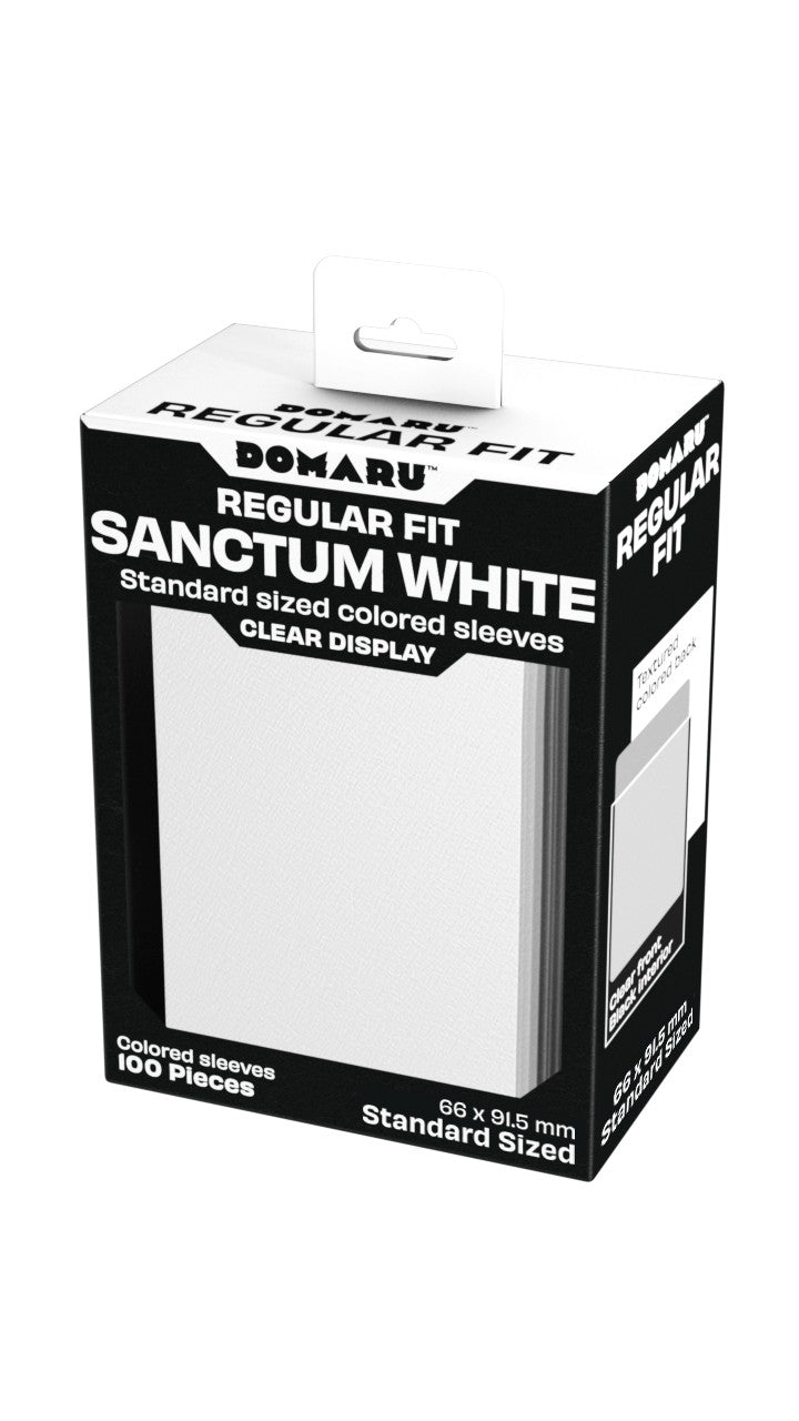 The DOMARU Sleeves Collection completes the DOMARU protection system, offering layered card protection for play, storage, and display. Designed to work seamlessly together, the range covers outer sleeves, inner sleeves, and rigid protectors, giving players full control over how they protect and present their cards. Regular fit sleeves built for smooth shuffling. 100 pieces colored sleeves. Standard Size ( 66 x 91.5 mm / 2.6" x 3.6"). Easy to shuffle, protects your cards, Clear front/black interior. Textured